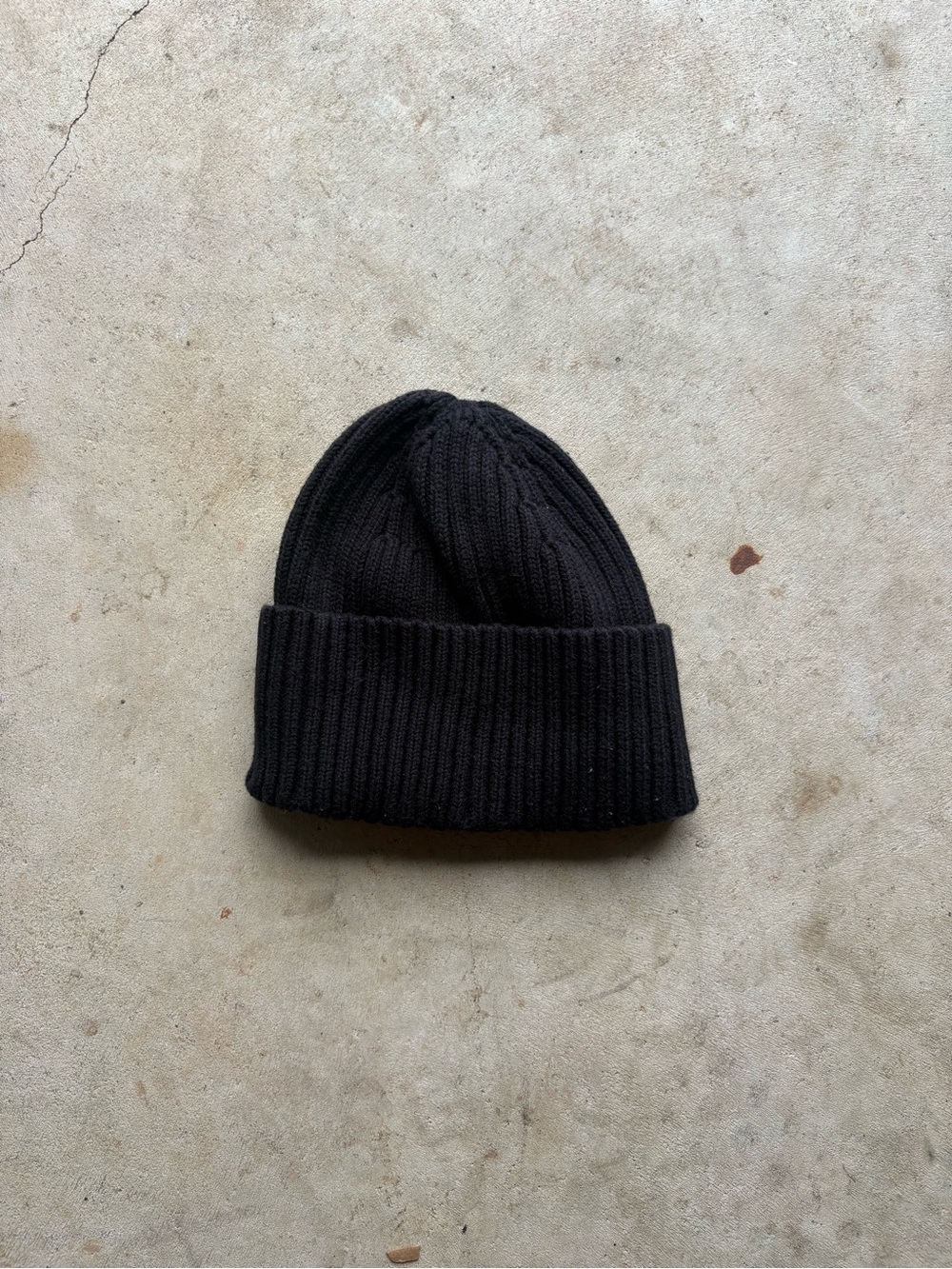 Kid H&M Black Ribbed Knit Beanie